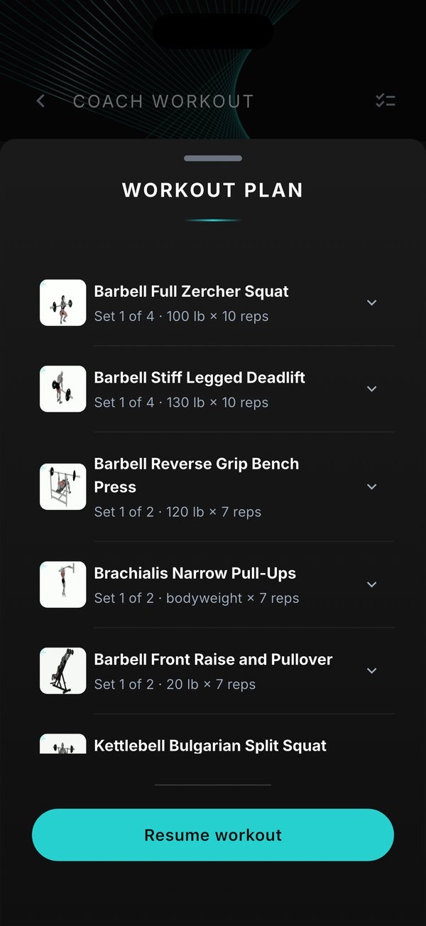 A personalized gym plan in QBod